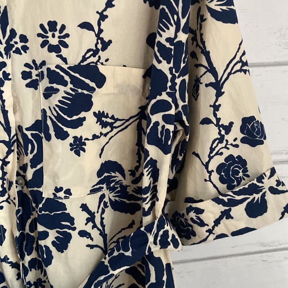 Zara The Lory Blue Floral Belted ShirtDress - Picture 7 of 10